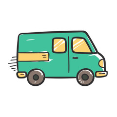 local delivery van icon, local delivery van vector illustration-simple illustration of local delivery van, perfect for local delivery van logos and icons