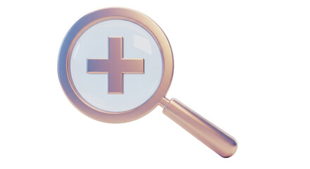 Fototapeta premium Isolated Magnifying Glass Representing Zoom