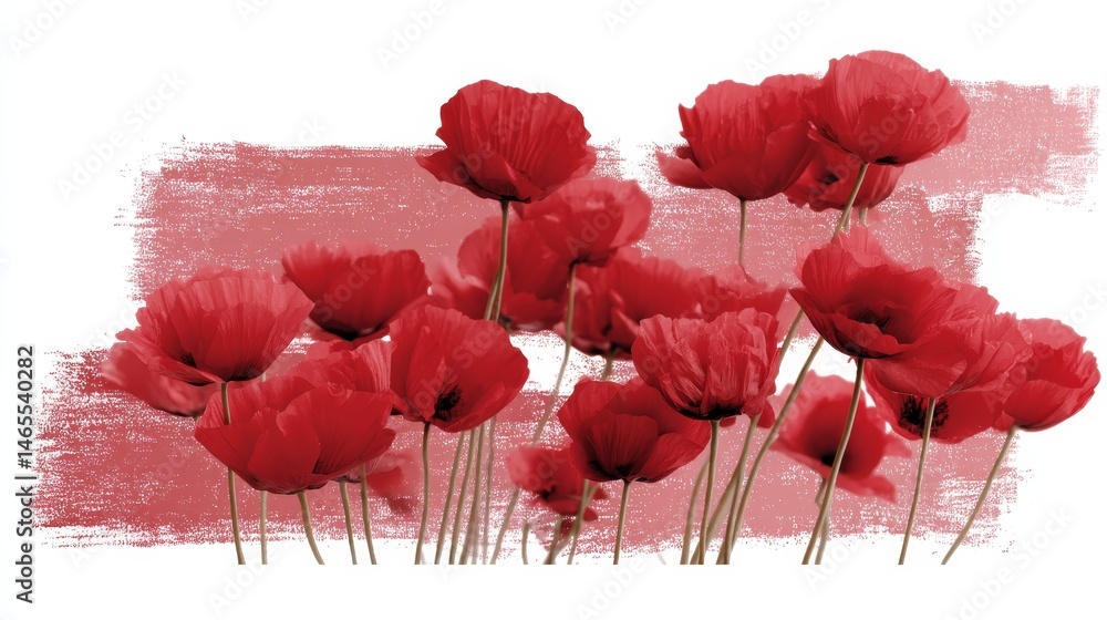 Aufkleber vivid wildflowers painted in oil stand out with bold brushstrokes against a rough-edged background, 