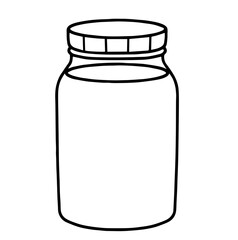 Jar Coloring Page with Screw Lid