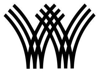 Car Turn Traces, Emergency Braking, Vehicle Maneuver, Automobile Drift, Road Safety, Traction Control, Skid Pattern in Transportation or Accident Analysis. Curved Tire Skid Marks in Crisscross Pattern