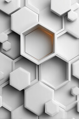 立体的な六角形の幾何学模様背景