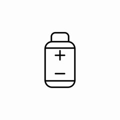 battery polarities icon sign vector