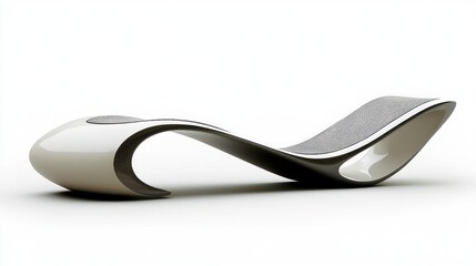 Modern chaise lounge with flowing curves