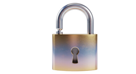 Isolated Metal Padlock Security Lock with Keyhole