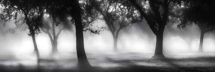 Silent Embrace of Fog: A Mystical Transformation of the Ordinary Landscape into an Ethereal Realm