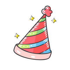 new year s hat icon, new year s hat vector illustration-simple illustration of new year s hat, perfect for new year s hat logos and icons