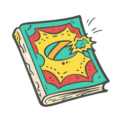 nostalgic comic book icon, nostalgic comic book vector illustration-simple illustration of nostalgic comic book, perfect for nostalgic comic book logos and icons