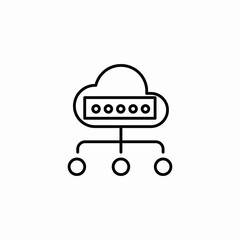cloud computing icon sign vector