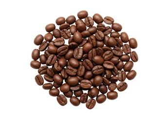 Naklejka premium Roasted arabica beans a perfect morning brew ingredient isolated shot