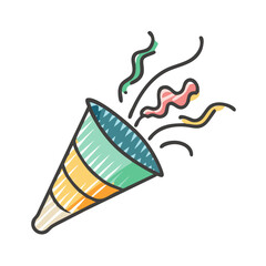 party popper icon, party popper vector illustration-simple illustration of party popper, perfect for party popper logos and icons