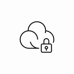 cloud protection icon sign vector
