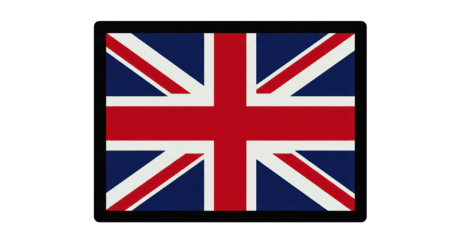 Isolated Union Jack Flag Patch Symbolizing Great Britain