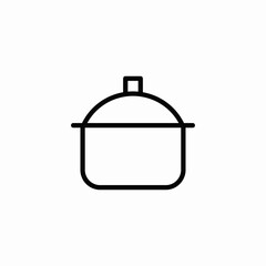 Obraz premium cooking pot icon sign vector