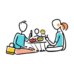 picnic with family icon, picnic with family vector illustration-simple illustration of picnic with family, perfect for picnic with family logos and icons