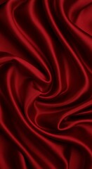 Crimson Silk Drape: Luxurious Texture, Deep Red Hues
