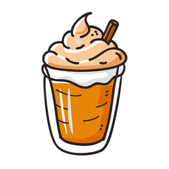 pumpkin spice latte icon, pumpkin spice latte vector illustration-simple illustration of pumpkin spice latte, perfect for pumpkin spice latte logos and icons