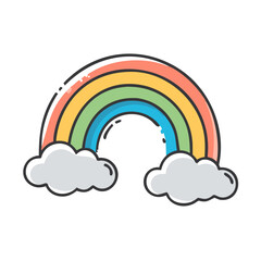 rainbow icon, rainbow vector illustration-simple illustration of rainbow, perfect for rainbow logos and icons