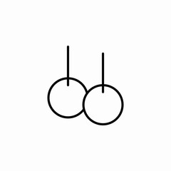 gymnastic rings icon sign vector