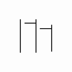 horizontal bar icon sign vector