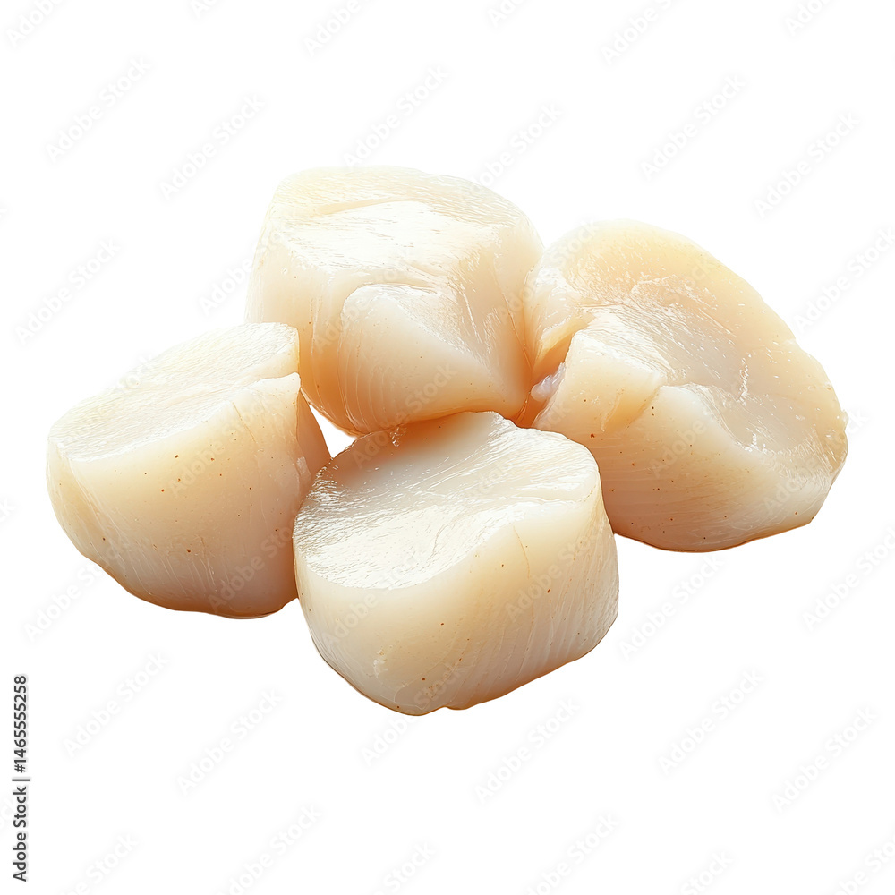 Poster scallops isolated on transparent background .