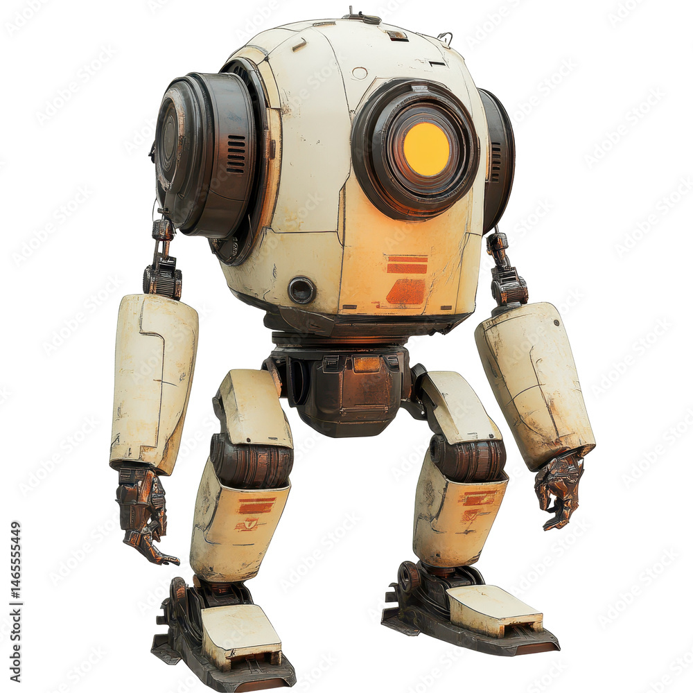 Poster scara robot isolated on transparent background .