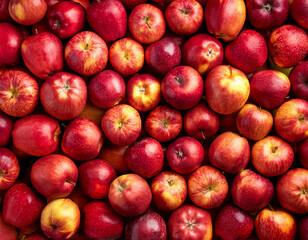 red ripe apples pattern background for market close up apple texture for sale poster and packaging