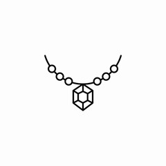 necklace diamond icon sign vector