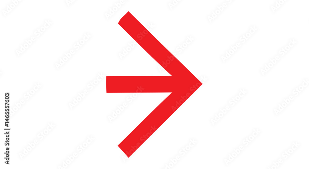Poster red right arrow,red arrow pointing right,red arrow illustration isolated,right-pointing minimalist a