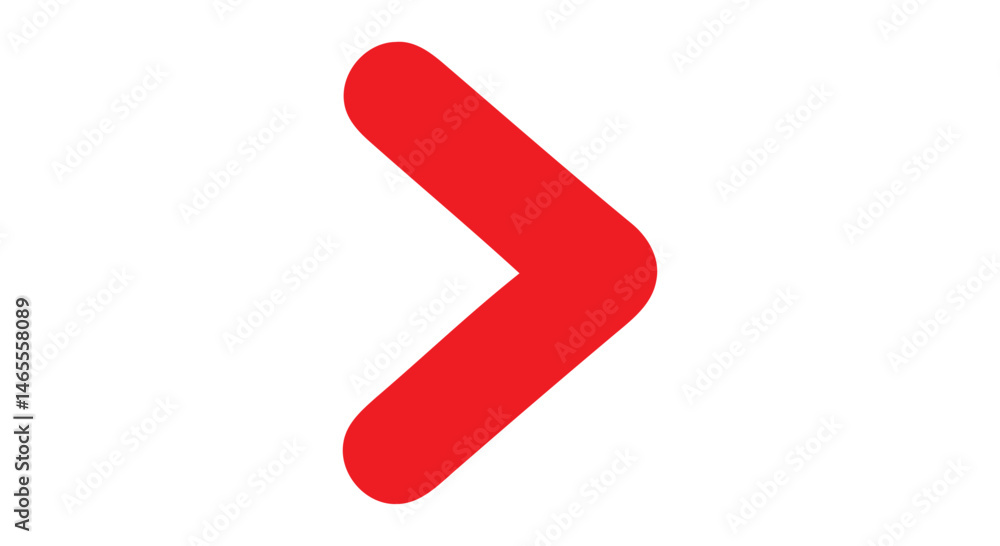 Poster red right arrow,red arrow pointing right,red arrow illustration isolated,right-pointing minimalist a