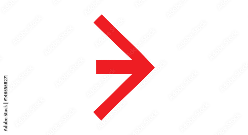 Aufkleber red right arrow,red arrow pointing right,red arrow illustration isolated,right-pointing minimalist a