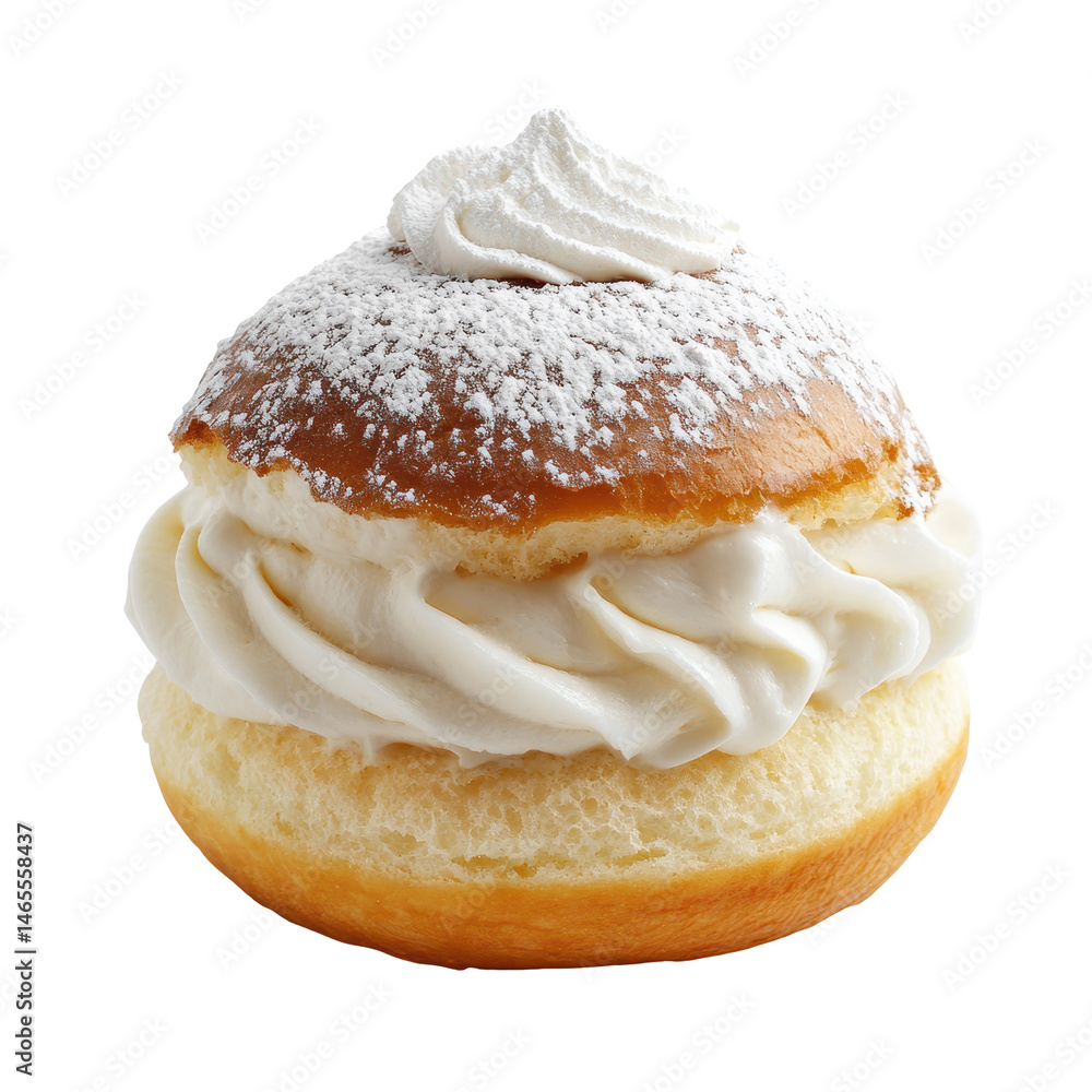 Poster semla isolated on transparent background.
