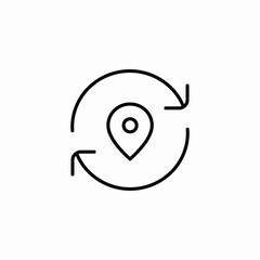 repeated address icon sign vector
