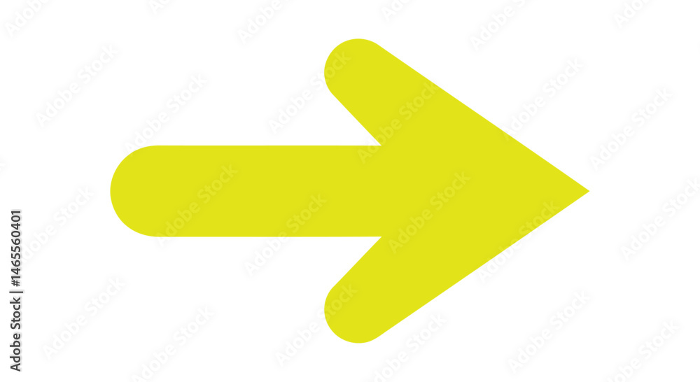 Poster yellow right arrow,arrow pointing right,minimalist yellow arrow designright-pointing arrow graphic w