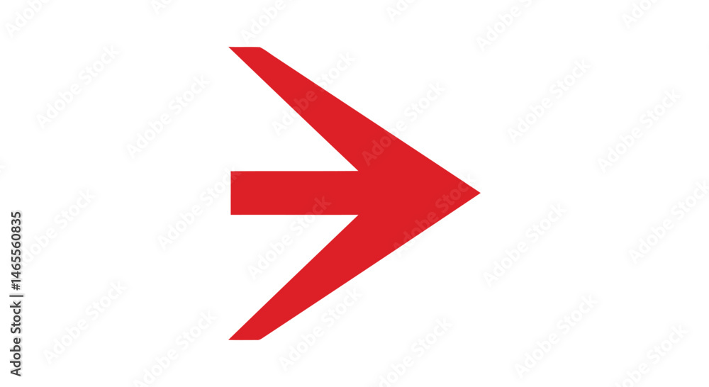 Aufkleber red right arrow,red arrow pointing right,red arrow illustration isolated,right-pointing minimalist a