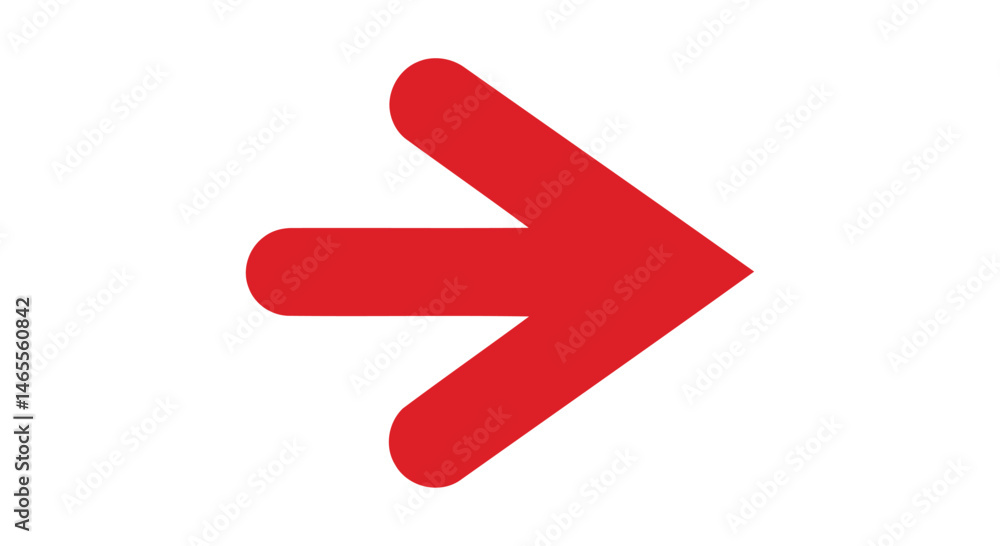Poster red right arrow,red arrow pointing right,red arrow illustration isolated,right-pointing minimalist a