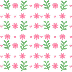 Love leaf floral pattern