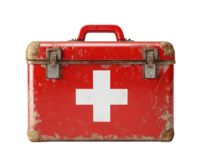 Emergency response kit home first aid supplies safe environment isolated on transparent background