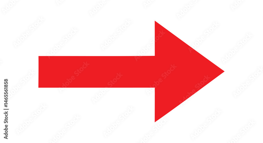 Poster red right arrow,red arrow pointing right,red arrow illustration isolated,right-pointing minimalist a