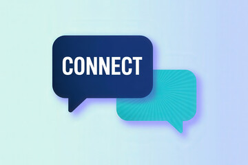 Fototapeta premium Speech bubbles emphasizing the word 'Connect'