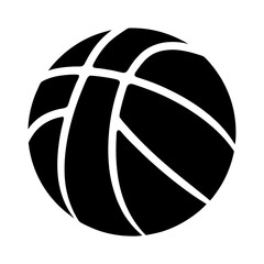 Naklejka premium A striking silhouette of a basketball with bold lines for a classic look