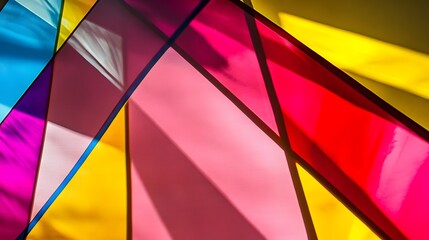Fototapeta premium Abstract Colorful Geometric Glass Panel Design