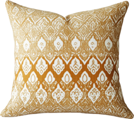 Mustard Yellow Geometric Pattern Throw Pillow