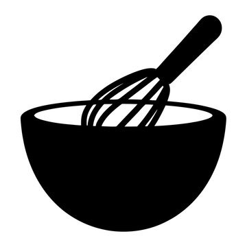 black bowl whisking, cooking clip art preview