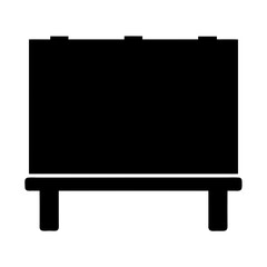 Obraz premium Blackboard style announcement board with legs for school or presentations vector