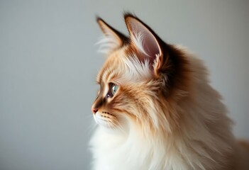 close up of a cat with blue eyes