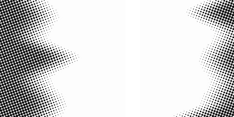 Abstract Halftone Black Dotted in white Background. Abstract Retro Comic Style Halftone Texture in Black and White. 