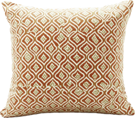 Ornate Terracotta Throw Pillow