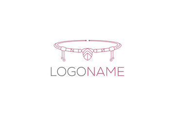  Logo design of a monoline bracelet, featuring simple, continuous lines to create a sleek, minimalist jewelry design.