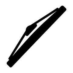 Silhouette of a car windshield wiper used for cleaning car glass
